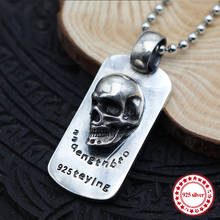 Colgantes de plata de ley S925 para parejas, colgante de calavera de estilo retro clásico personalizado, regalo de joyería para enamorados 2024 - compra barato