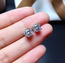 D  VVS  moissanite Ear Studs Very classic style, good color. 925 pure silver. Gra black card waist code 2024 - buy cheap