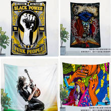 Thrash adesivo de parede com faixa de rock, adesivo de música, bandeira grande, cortina hd com 4 buracos, impressão de tapeçaria, arte, decoração do quarto a5 2024 - compre barato