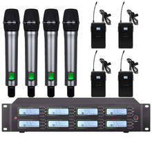 Professional UHF wireless microphone series, 8-channel handheld lavalier microphone for church school stage microphone 2024 - buy cheap