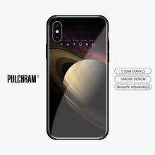 Saturno sistema solar silicone macio vidro temperado caso do telefone capa para o iphone se 6s 7 8 plus x xr xs 11 12 mini pro max 2024 - compre barato