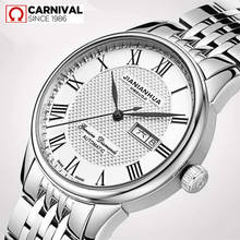 Carnival Brand Fashion Business Watch Man Luxury Waterproof Gold Calendar Automatic Mechanical Wristwatch 2021 Relogio Masculino 2022 - buy cheap