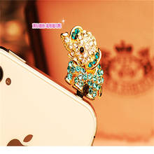 Lovely Elephant With Diamond Dustproof Plug Cap Cell Phone Accessories 3.5mm Earphone Dust Plug Dachshund For Iphone For Samsung 2024 - buy cheap