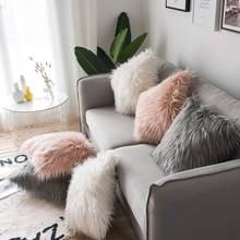 Soft Fur Plush Cushion Cover Home Decor Pillow Covers Living Room Bedroom Sofa Decorative pillowcase 43x43cm shaggy fluffy cover 2024 - buy cheap