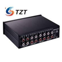 Tzt 8-channel preamp áudio distribuidor amplificador dois entrada & oito saída rca 3.5mm portas b981 2024 - compre barato