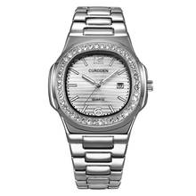 Relógio de quartzo masculino moda relógios de pulso feminino luxo diamantes analógico vogue relógios hombres hora reloj relógio feminino presentes 2024 - compre barato