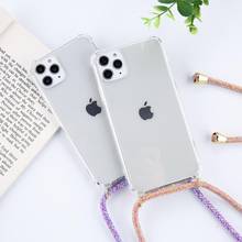 NEW Transparent Strap Cord Chain Phone Cases For iPhone 12 Pro Max 11 Pro Max X XR XS Max 7 8 13 6s Plus SE Soft TPU Back Cover 2024 - buy cheap