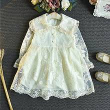 2020 Spring Fall Girls Princess Lace Dress Long Sleeve Kids Party Birthday Dresses For Girl Baby Toddler Dress Children Clothes 2024 - buy cheap