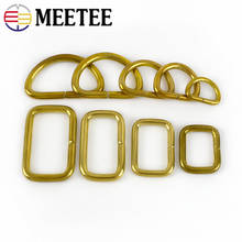 5pcs Meetee Pure Copper Metal Rectangle D Ring Brass Adjustable Webbing Belt Buckle Bags Collar Buckles DIY Leather Accessories 2024 - buy cheap