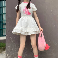 Autumn Japanese Harajuku Hot Girl Kawaii White Skirts Streetwear Fashion Sweet Cute Punk High Waist Mini Cake Skirt 2024 - buy cheap