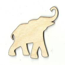 Лазерная вырезанная НЕОБРАБОТАННАЯ древесина фигуры для творчества-Слон- 2024 - купить недорого