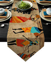 African Woman Dance Culture Vase Table Runner Table Flag Home Party Decorative Tablecloth Table Runners 2024 - buy cheap