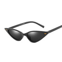 Gafas de sol de estilo ojo de gato para mujer, anteojos de sol femeninos con montura pequeña, espejo de diseño de marca a la moda, con UV400 2024 - compra barato