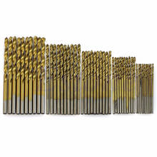 Top Sale 50 Pcs/Set Titanium Coated HSS High Speed Steel Drill Bit Woodworking Wood Drilling Tool 1/1.5/2/2.5/3 MM #75625 2024 - buy cheap