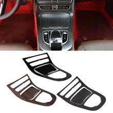 2Pcs quality ABS Plastic Console Gear Shift Panel Cover Trim for Mercedes Benz E-Class W213 2016 2017 2018 2024 - buy cheap