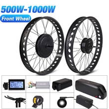 Fat Bike Front Wheel Electric Bicycle Kit 48V 1000W 24AH Snow Bike Conversion kit 4.0 Wheel Bafang MXUS Hub Motor 2024 - buy cheap