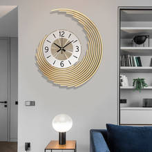 Reloj de pared nórdico de lujo para sala de estar, cronógrafo de Metal, silencioso y creativo, arte abstracto, decoración del hogar, DA60WC 2024 - compra barato