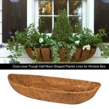 Natural Coconut Fiber Coco Liner Trough 4 Different Sizes Perfect For Flower Basket Half Moon Shape Wedding Family Decoration 2024 - buy cheap