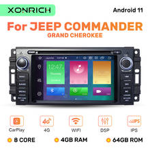 1 Din Android 11Car DVD Player For Jeep Grand Cherokee Chrysler 300C Compass Patriot Dodge SebringGPS Navigation Radio Stereo4GB 2024 - buy cheap