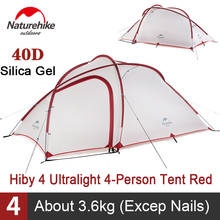 Naturehike-tienda de campaña Hiby 3 para 3-4 personas, ultraligera, para viajes familiares al aire libre, 4 Estaciones, 20D, portátil e impermeable, NH17K230-P 2024 - compra barato