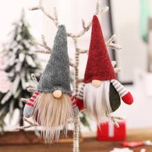 Рождественский Безликий гном Санта Клаус Снеговик Новогоднее Рождественское украшение безликая кукла 2020 плюшевая кукла для домашнего декора 2024 - купить недорого