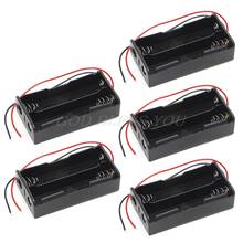 5Pcs 2x18650 Rechargeable Battery 3.7V Clip Holder Box Case With Wire Lead Drop Shipping 2024 - buy cheap