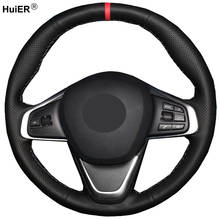 HuiER Hand Sewing Car Steering Wheel Cover For BMW F45 F46 X1 F48 2015-2019 X2 F39 2018-2019 Funda Volante Car Accessories 2024 - buy cheap