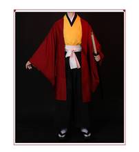 Anime Demon Slayer : Kimetsu no Yaiba Tsugikuni Yoriichi Men Cosplay Costume Shirt + Belt + Coat + Pants 2024 - buy cheap