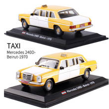 12.6CM 1:43 Scale Metal Alloy Yellow Color Classic Lebanon 240D Beirut 1970 Taxi Car Model Diecast Vehicles Toys F Collection 2024 - buy cheap