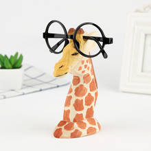 Wood Hand Carved Eyeglass Holder Handmade Nose Giraffe Stand for Office Desk Home Decor Gifts 2024 - buy cheap