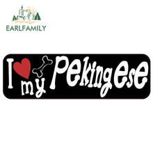 EARLFAMILY 13cm x 4cm for I Love My Pekingese Car Stickers and Decals Vinyl Material Creative Camper Scratch-proof Window Decal 2024 - buy cheap