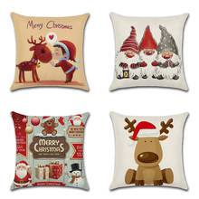 New Christmas Cushion Cover Cartoon Santa Deer Digital Printing Home Home Decor Cushion Chair Pillowcase Polyester Sofa Car 2024 - buy cheap
