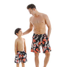 Family Matching Swimwear Fateher  Boys Beach Swimming Pants Man Children Swimsuits Kids Summer Holidays Shorts Matching Outfits 2024 - buy cheap