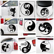 Desenhos animados yin e yang animais adesivos urss engraçado janela decalques de vinil estilo do carro auto adesivo emblema adesivos de carro 2024 - compre barato