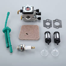 Carburador com filtro de combustível de ar carb spark plug kit para stihl fs38 fs45 fs46 fs55 fs55r fs55rc km55 fs45c fs55t aparadores cortador 2024 - compre barato