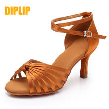 DIPLIP New Latin Dance Shoes For Women Girls Tango Salsa Ballroom Dance High Heels soft Dancing Shoes 5/7cm Ballroom Dance shoes 2024 - buy cheap