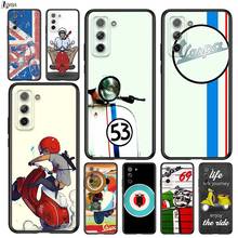 Fashion Vespa Scooter for Samsung Galaxy S21 Ultra Plus Note 20 10 9 8  S10 S9 S8 S7 S6 Edge Plus Black Phone Case 2024 - buy cheap