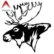 Aliauto Personality Car Stickers Moose Head Bow Hunting Automobile Styling Motorcycle Decal Accessories Black/Silver,14cm*15cm 2024 - buy cheap