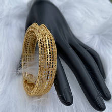 1Pcs Ethiopian Gold Bracelet& Bangles Gold Color Dubai Bangles for Women/Men Africa Hand Chain Jewelry Ethiopian/Arab Gift 2024 - buy cheap