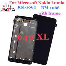 5,7 ''сенсорный экран чехлы-книжки для телефонов Microsoft Nokia Lumia 640XL 640 XL ЖК-дисплей, сенсорный экран, дигитайзер, для сборки, с корпусом, для RM-1062 RM-1066 2022 - купить недорого