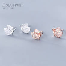 COLUSIWEI Fashion Insect Ear Pin for Women Sparkling Zircon Lovely Butterfly Sterling Silver 925 Stud Earring Fine Jewelry Gift 2024 - buy cheap