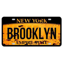 Etiqueta con texto BROOKLYN de Nueva York, pegatina con personalidad para coche, estilo de placa de matrícula, calcomanía impermeable, decoración para maletero de motocicleta 2024 - compra barato