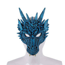Máscara de fantasia de halloween, carnaval, festa, pu, espuma 3d, animal, dragon, cosplay, dragon assustador, fantasia 2024 - compre barato