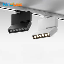 Lâmpada de led trilho dobrável, spotlight com 3 fios ajustável 12w 20w 85-265v, luminária de teto moderna 2024 - compre barato