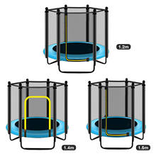 Rede de segurança para trampolim, rede de substituição para jardim resistente a uv, 3.97ft/ft/ft 6 polos trampolins 2024 - compre barato