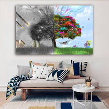 Постер с изображением дерева жизни, граффити, бэнко, уличная Художественная печать, Современная Абстрактная Картина на холсте, украшение для гостиной, картина на стену, картина 2024 - купить недорого