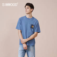 Футболка SIMWOOD Мужская большого размера, 2021 хлопок, топ с музыкальным принтом, винтажная рубашка в стиле хип-хоп, высокое качество, размера плюс размер, лето, 100% 2024 - купить недорого
