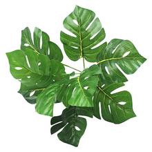 9 Heads Artificial Plants Tropical Green Turtle Leaves Leaf Bouquet Garden Home Mexican Autumn Decoration 2024 - buy cheap