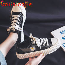 2021 Spring Summer Hot Breathable Mesh Small White Shoes Women Low-top Lace-Up Wild Flats Shoes Cookies Small Daisy Canvas Shoes 2024 - buy cheap