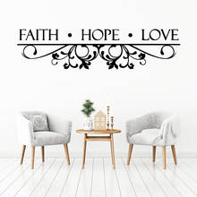 Fun faith hope amor decoración del hogar, accesorios para sala de estar, habitación de niños, calcomanías de decoración de pared extraíbles 2024 - compra barato